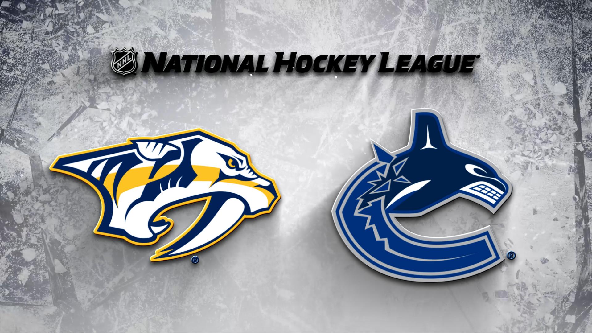 Vancouver Canucks Vs Nashville Predators