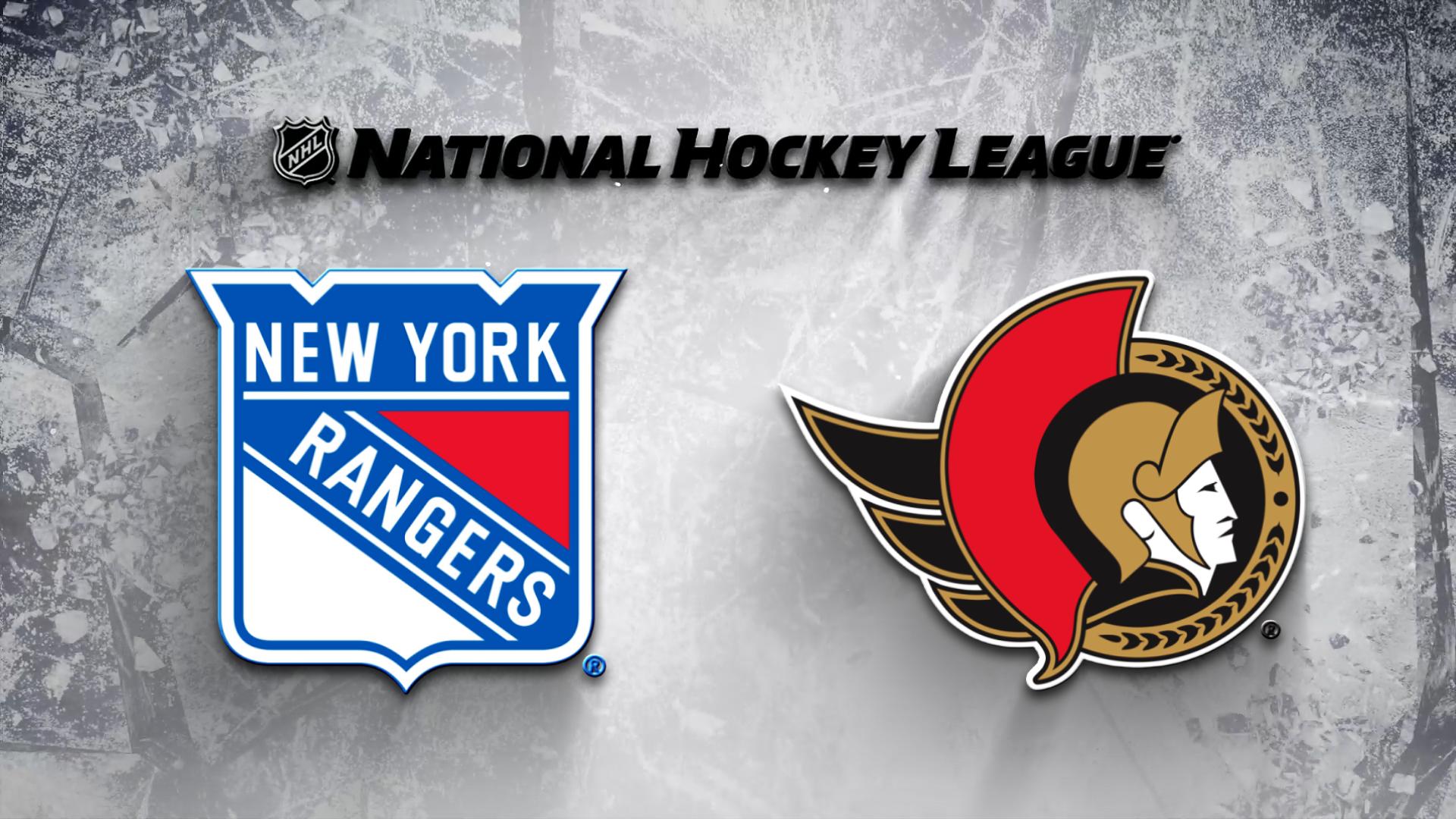 Ottawa Senators Vs. New York Rangers